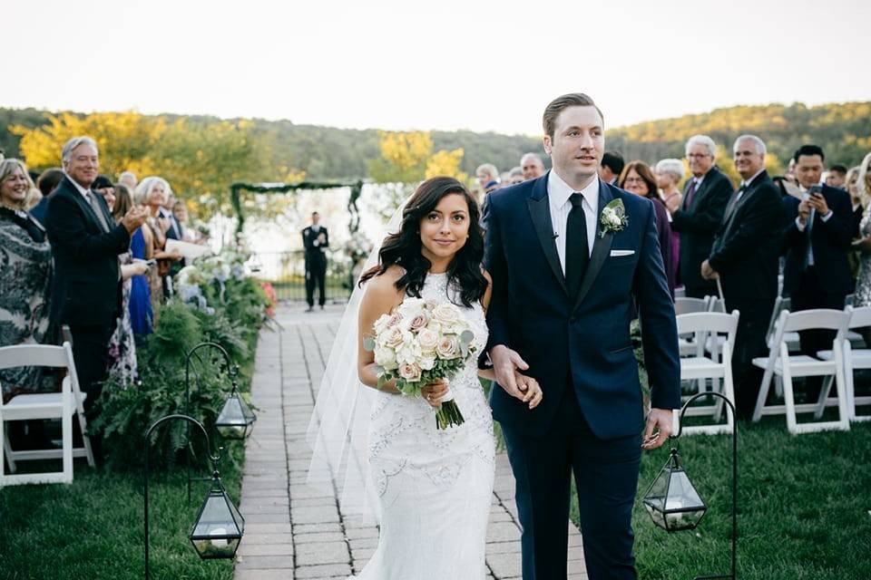 Flowers at the ceremony