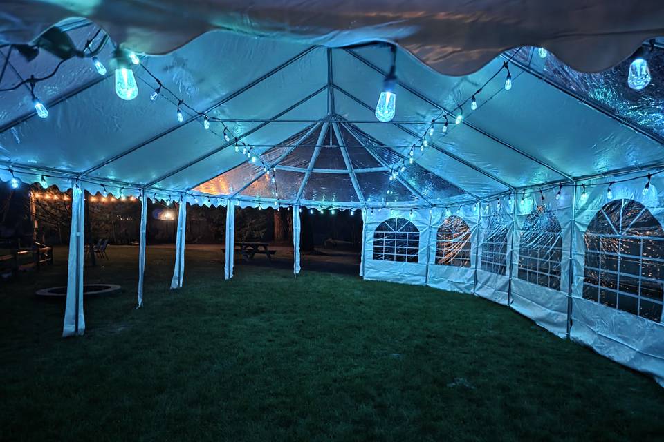 20x40 tent with smart lights