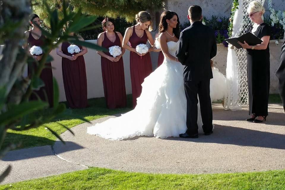 Outdoor wedding ceremony