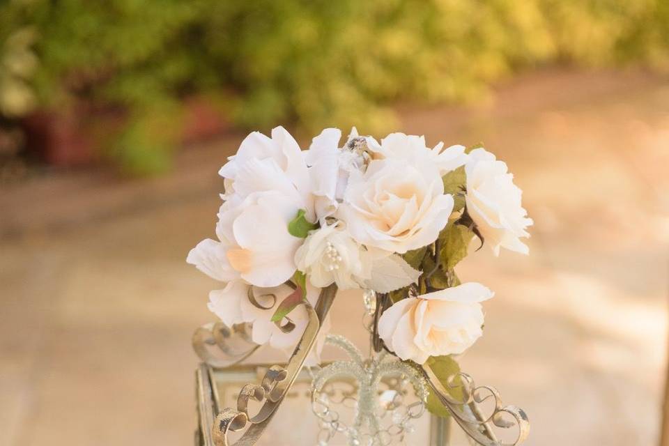 Vintage lantern centerpieces