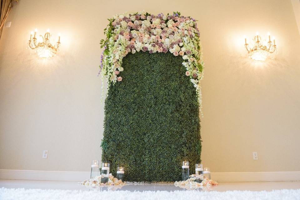 Flower wall backdrop