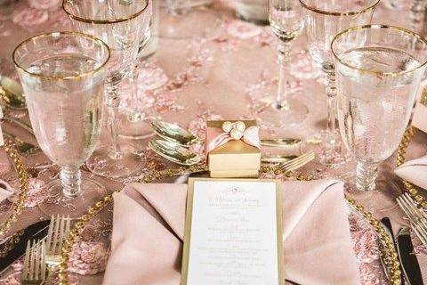 Blush Table setting