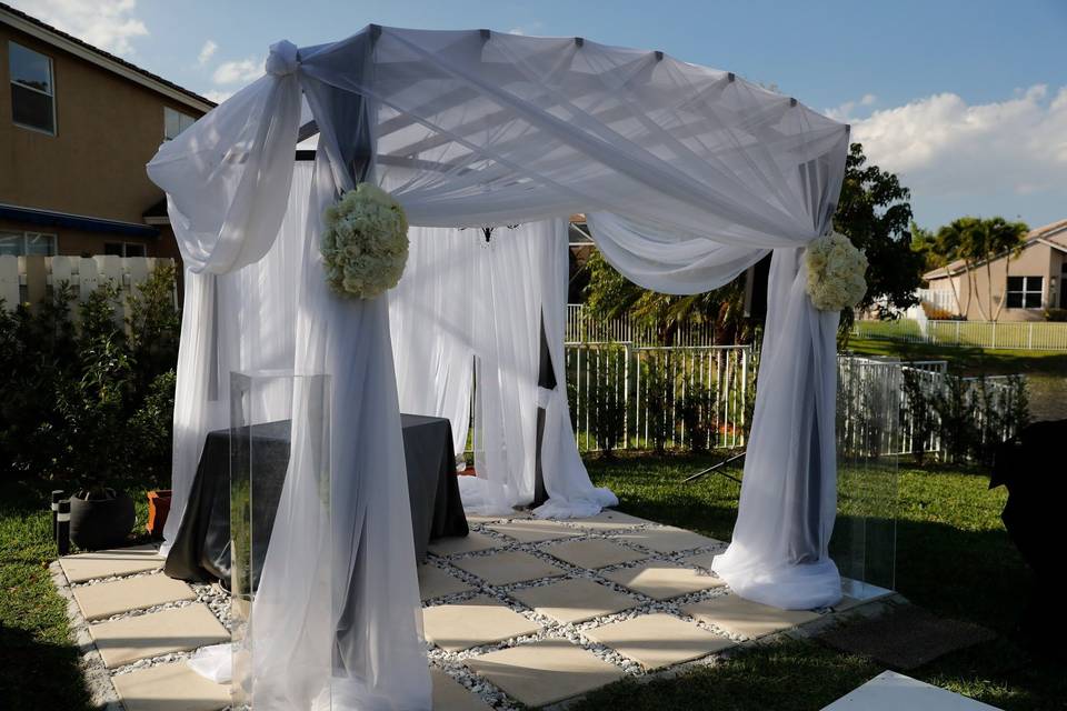 Wedding ceremony gazebo