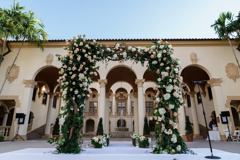 Ceremony Arch at Biltmore Miam