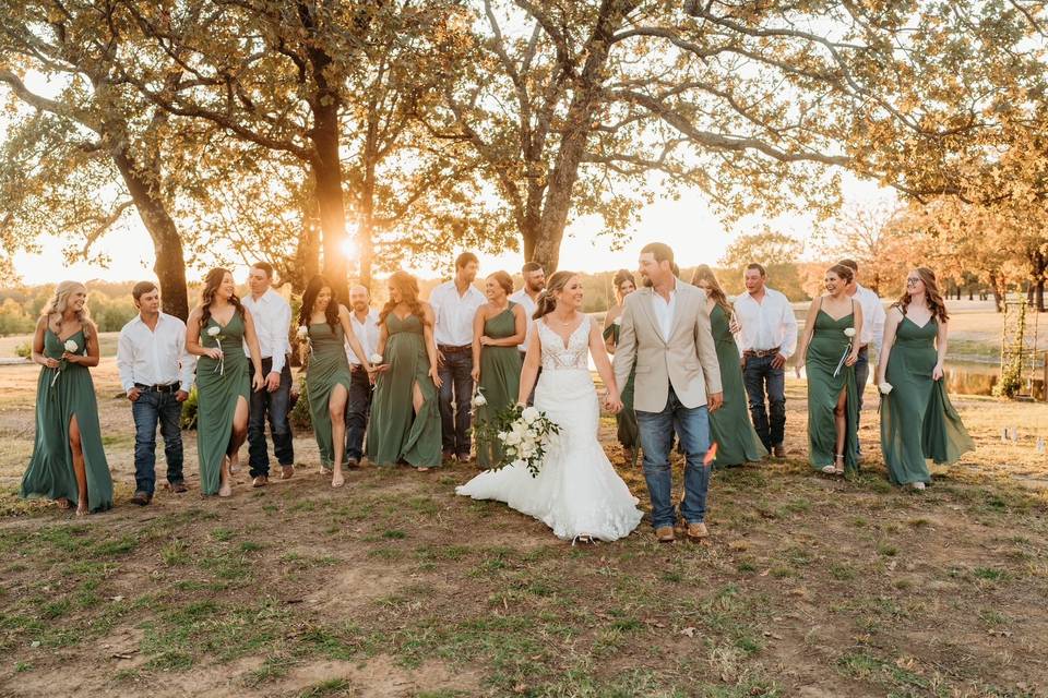 Bridal party + sunsets
