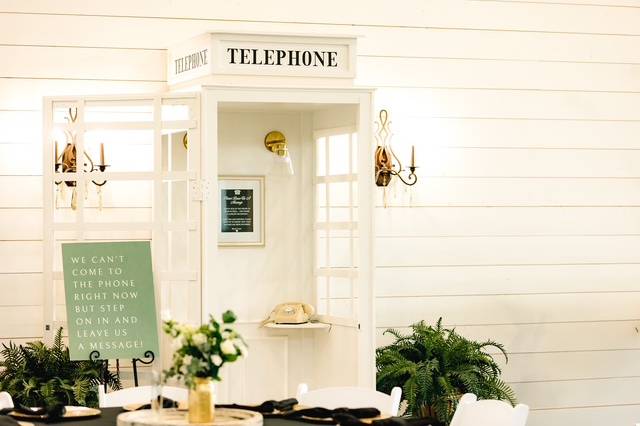 Booth for audio guestbook