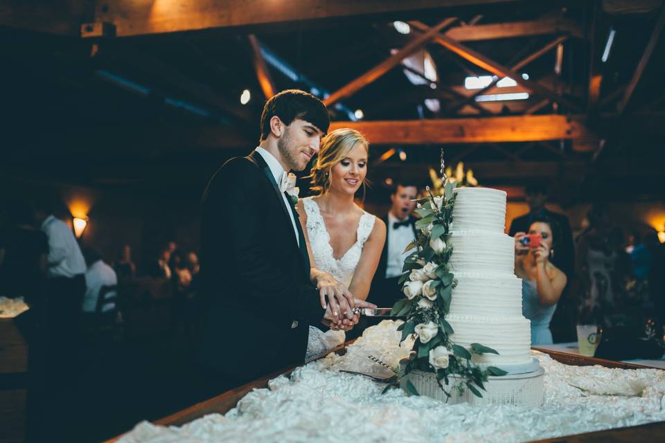 Cutting the cake