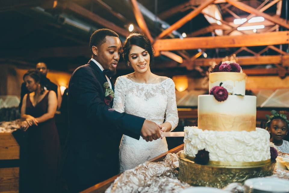 Cutting the cake