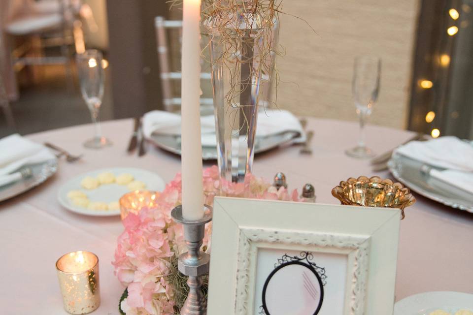 A fairy tale wedding isn't complete without table markers with symbols of storybook love!