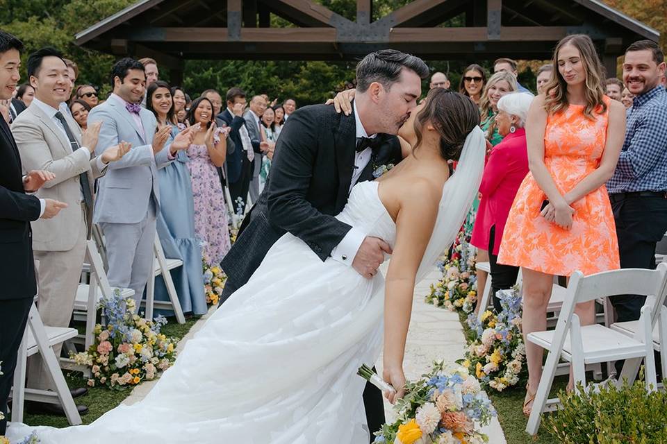 Post ceremony aisle moment