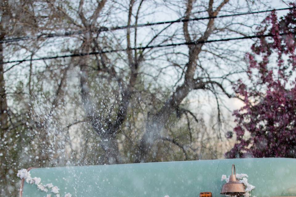 Farm Bride Champagne toast