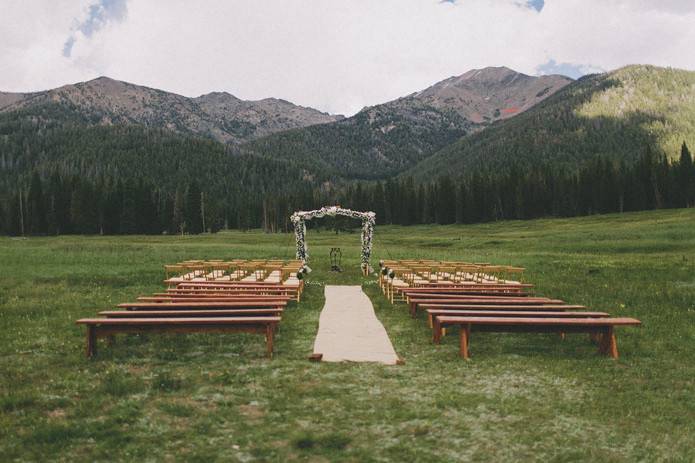 Wedding ceremony setting