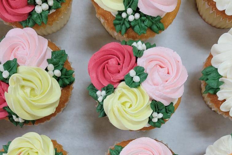 Rosette cupcakes