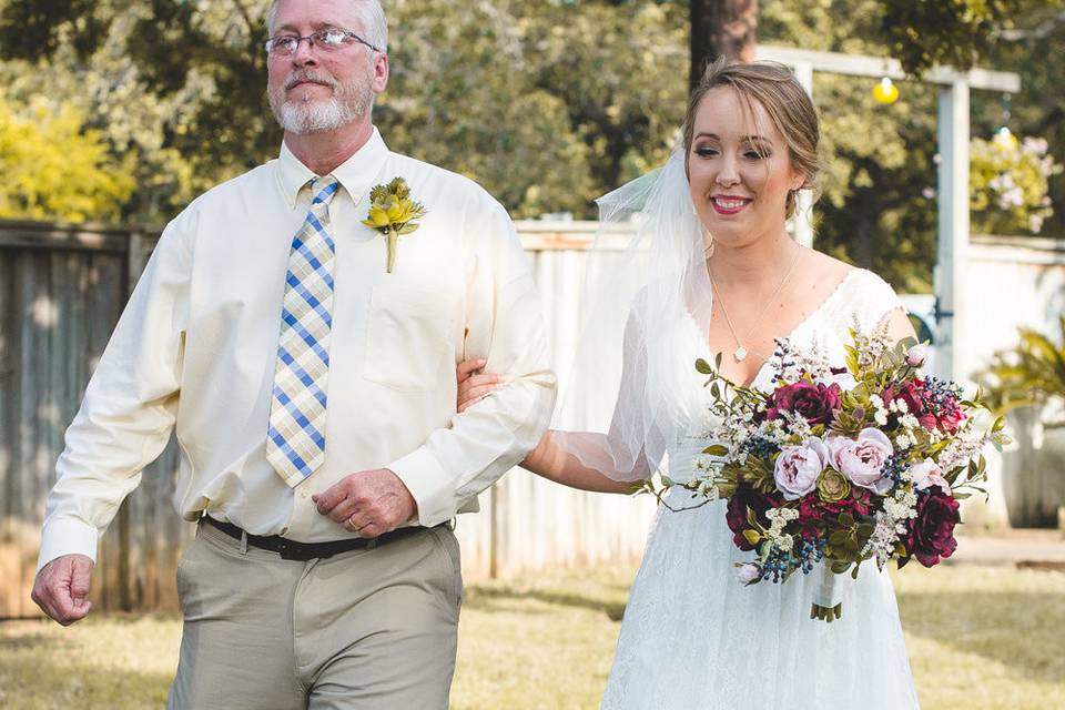 Bride and her father