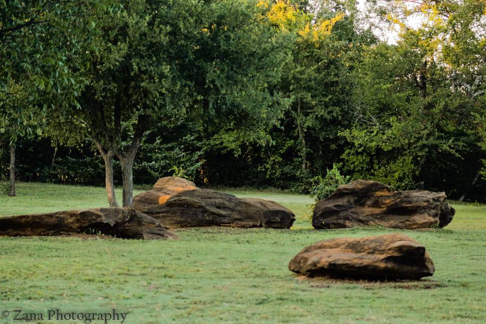 Boulders in pasture