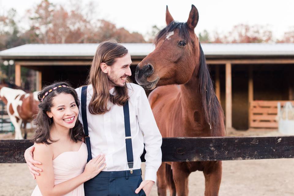 The bride & groom