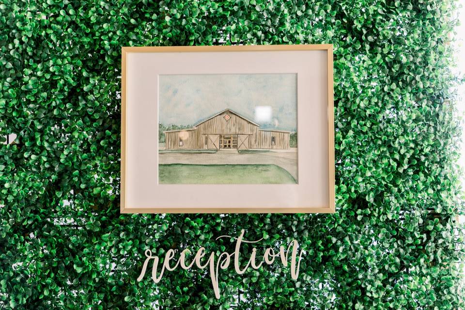 A watercolor of the Barn!