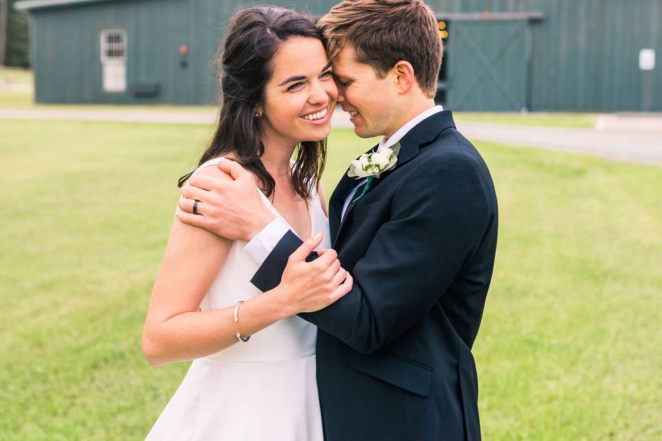 All smiles after saying I do!