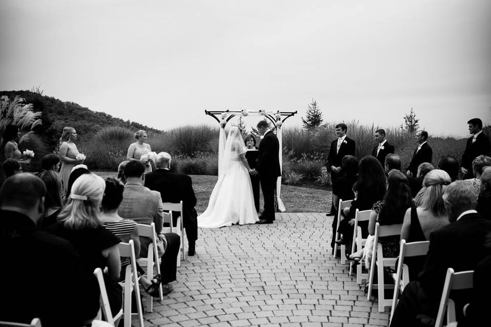 Wedding in black and white
