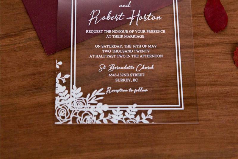 Acrylic Invitation