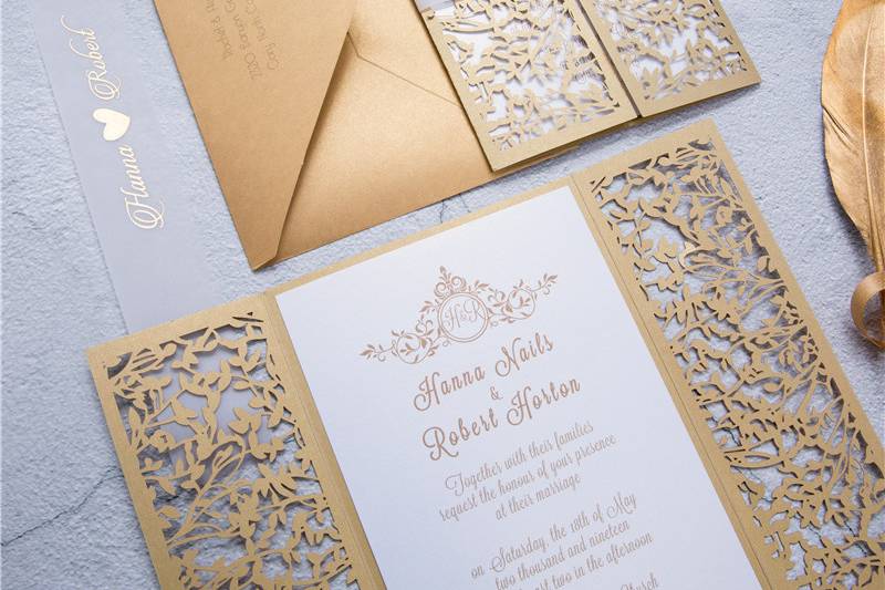 Gold invitation