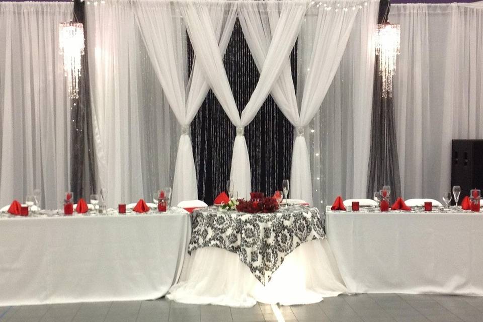 Head table backdrop