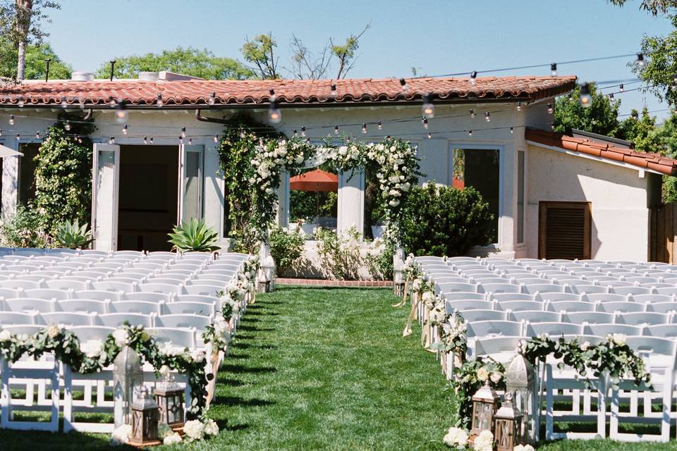 Wedding ceremony area