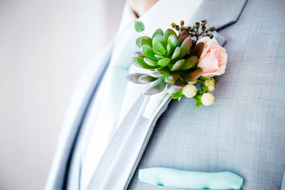 Succulent Boutonniere