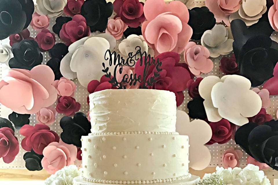 Three tier wedding cake