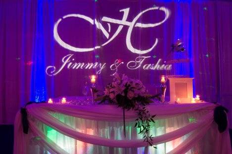 Sweetheart Table Uplighting