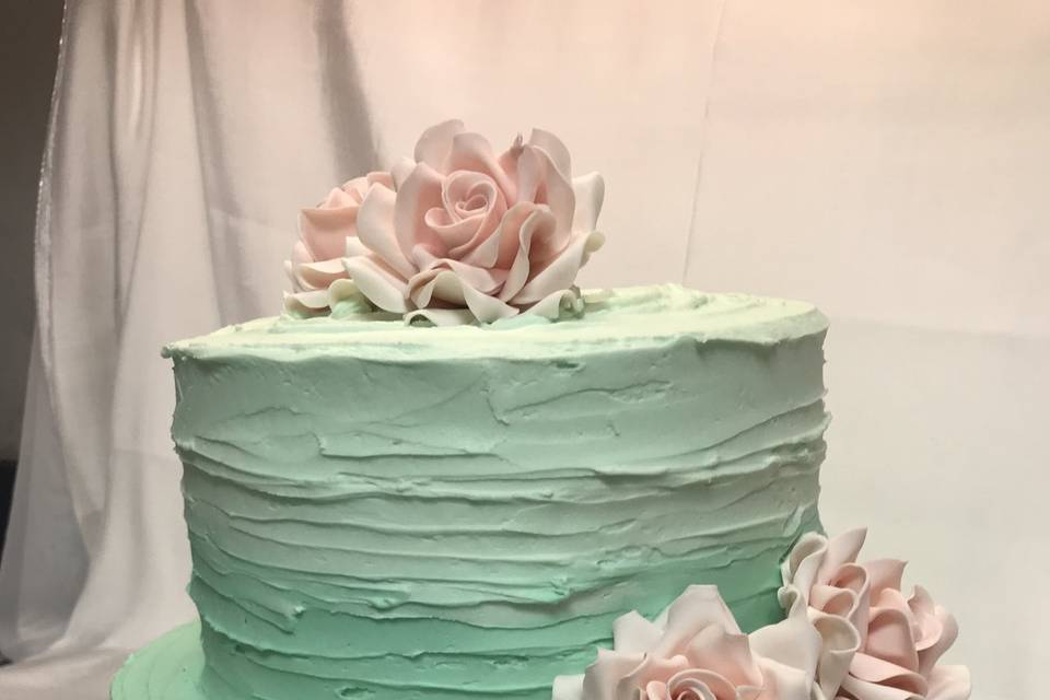 Textured ombre buttercream