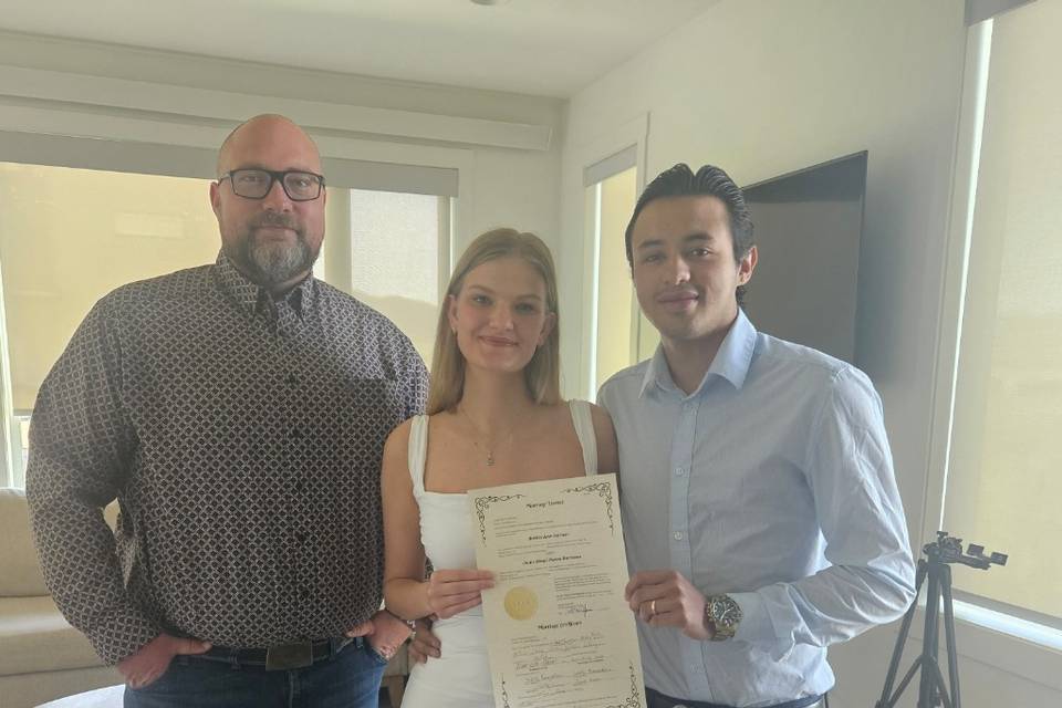 Small Ceremony & License Signi