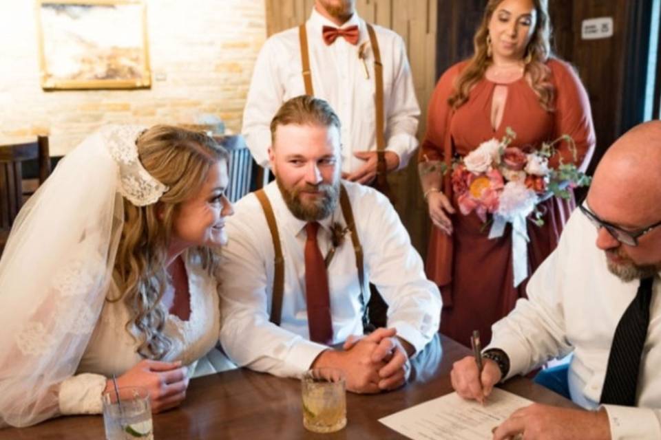 Signing the License in Style!