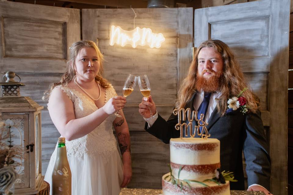 Couple doing toast