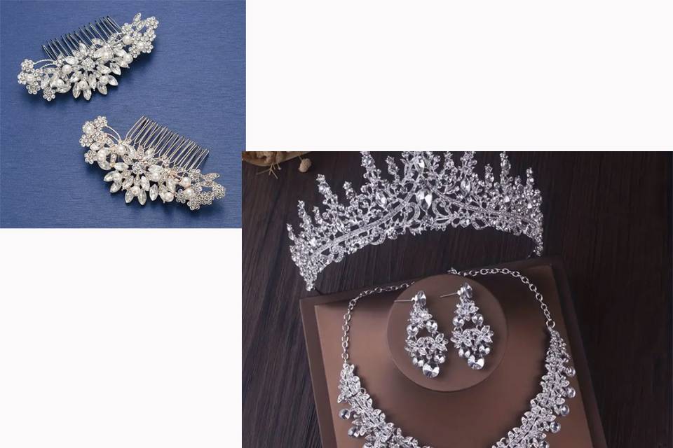Bridal crowns. Necklace.