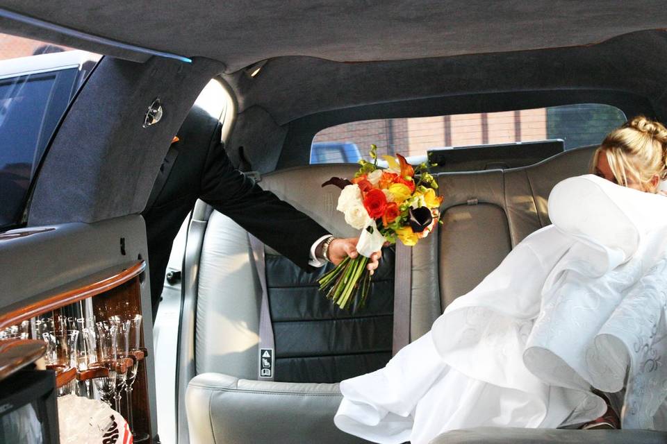 Bride-Groom-limo-leaving.