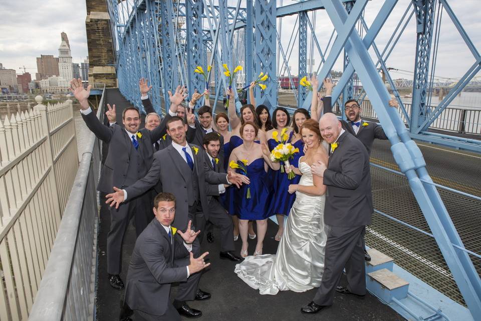 Bridal Party Roebling Bridge