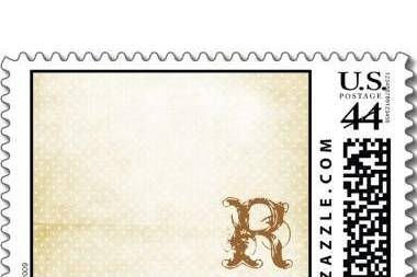 Beautiful polka dotcream monogrammed stamp. Perfect for invitations, RSVP's, Save the Dates or thank you cards. Personalize with your very own initial.