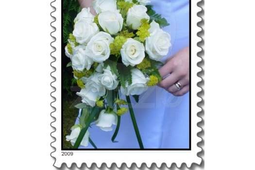 Simple white and gorgeous postage