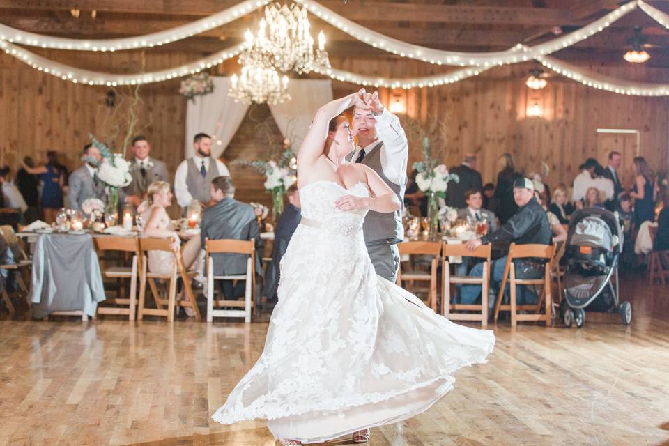 Bride & Groom's 1st Dance! She can twirl!