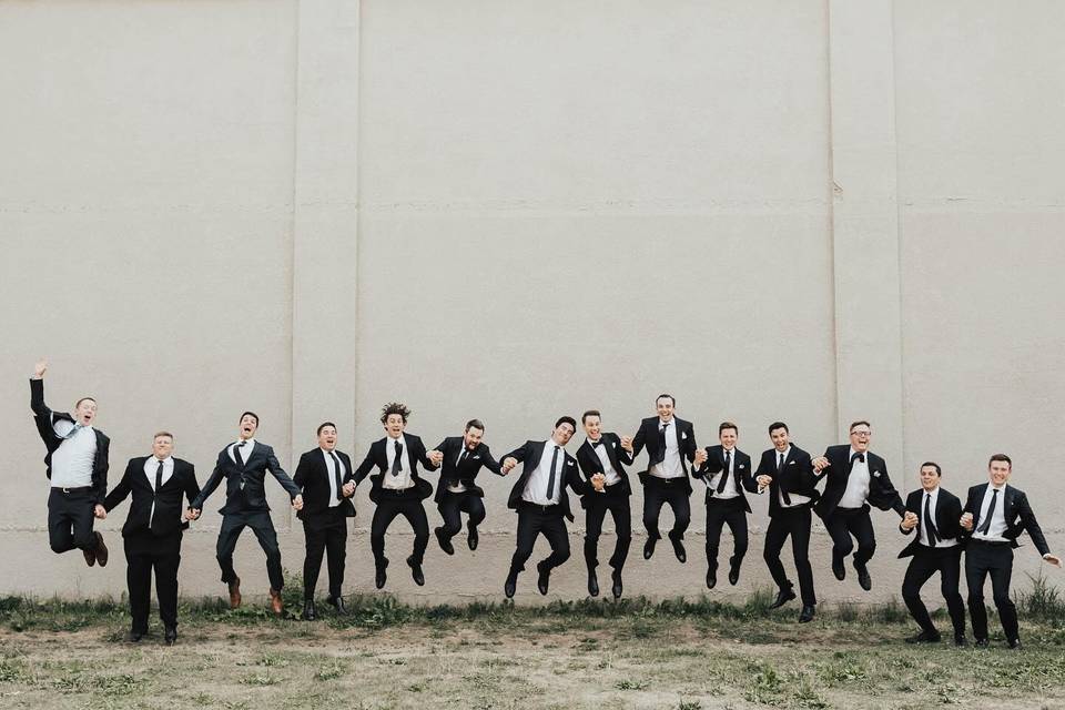 Jumping for joy