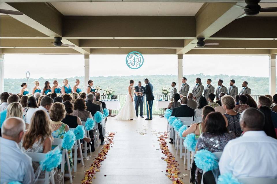 Gorgeous ceremony on our porch