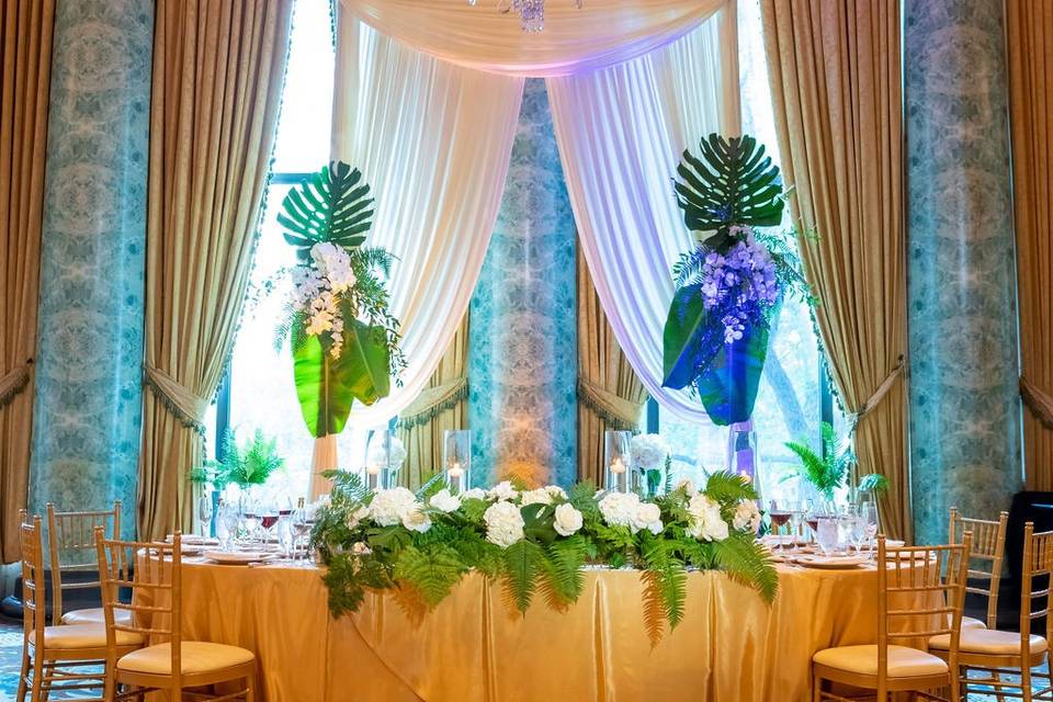 Elegant palm floral arrangements