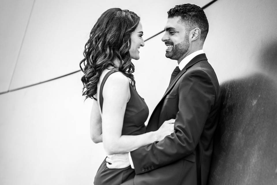 Engaged couple