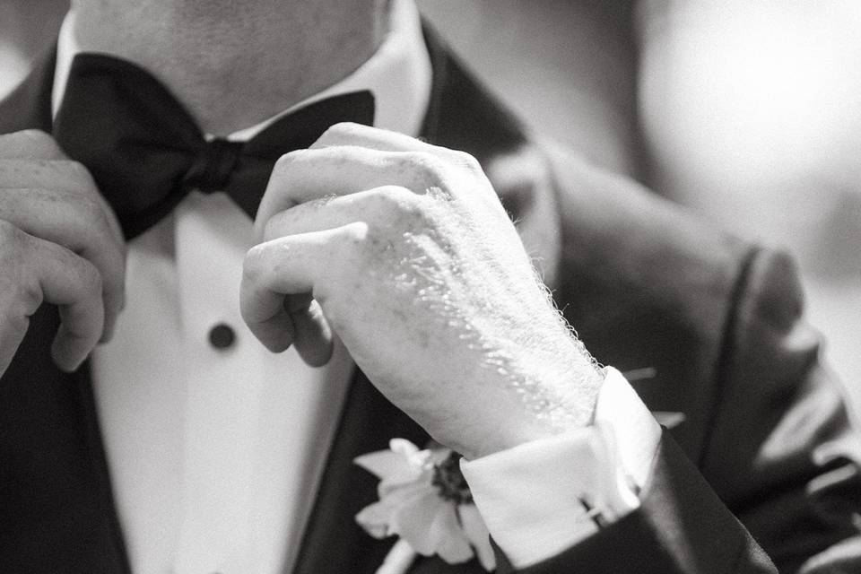 A well-dressed groom