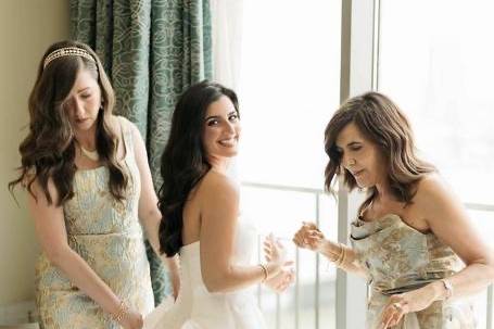 Getting ready with Mom and Sis