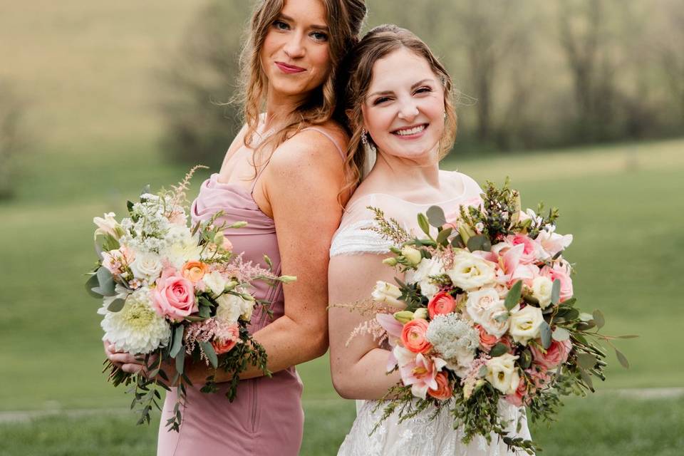 Bride and Bridesmaid