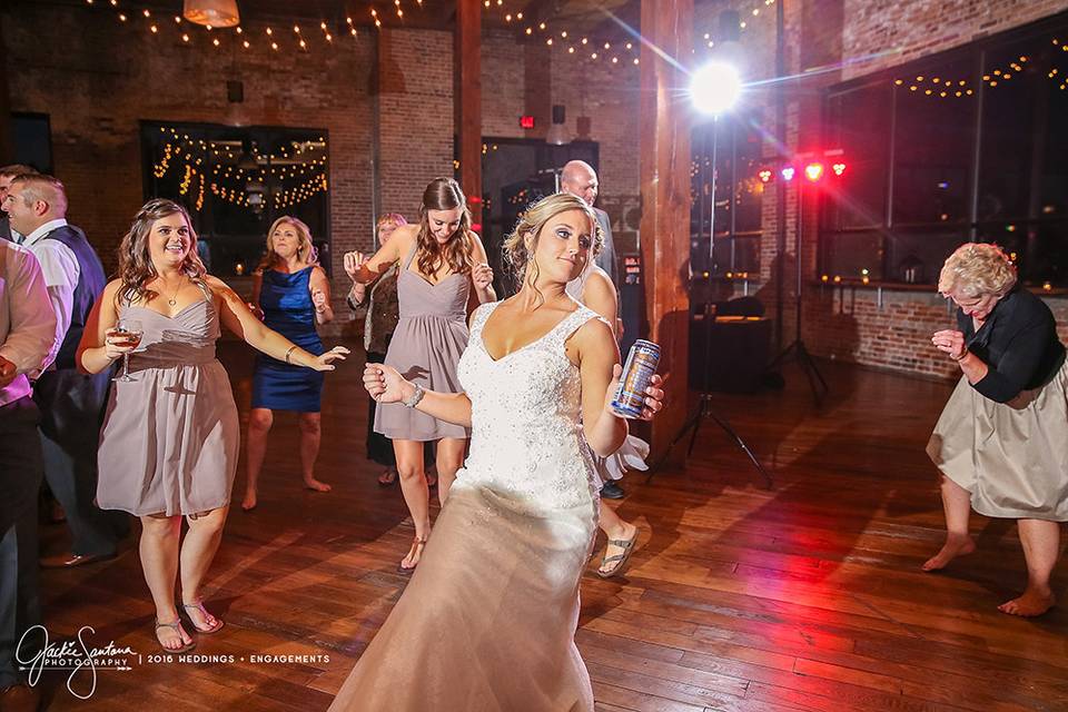 Bride dancing
