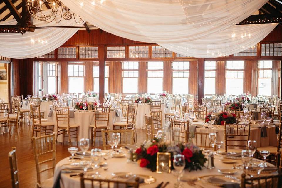 Reception with drapes
