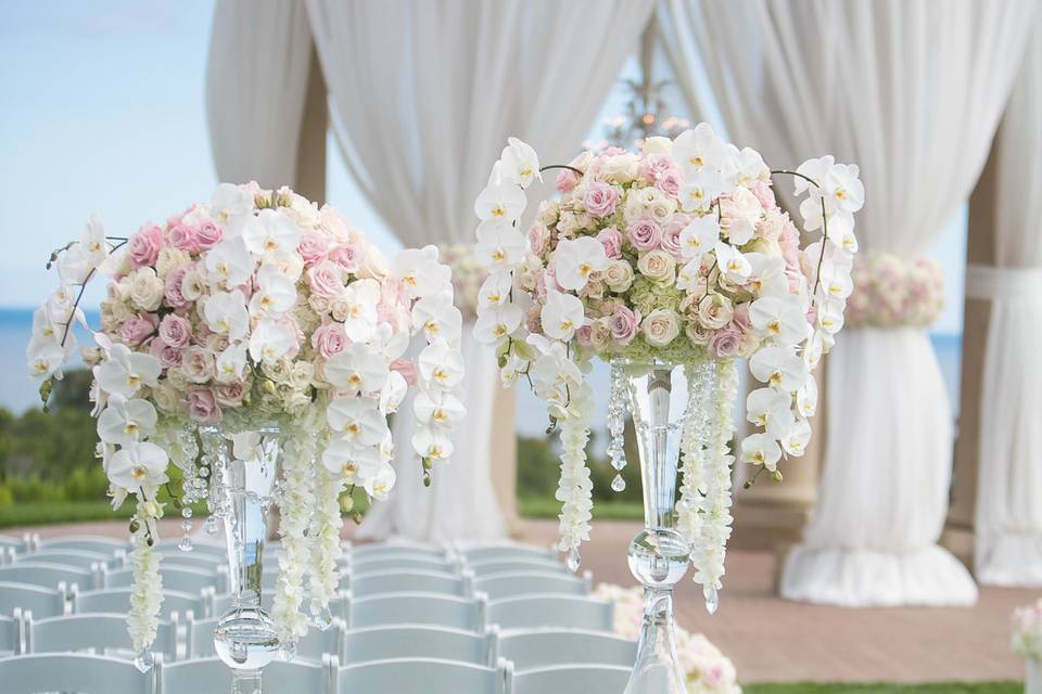 Centerpieces with orchids